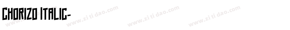 Chorizo Italic字体转换
